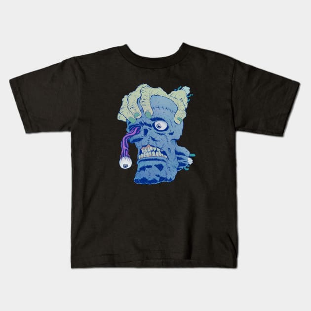 Blue Skull Kids T-Shirt by Cankor Comics